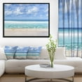 thumbnail image 2 of DESIGN ART Designart 'Tranquil Beach under White Clouds' Modern Seascape Framed Canvas Artwork, 2 of 5