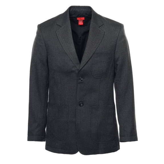 IZOD Mens Herringbone 2 Button Sport Coat Jacket (Small, Charcoal)