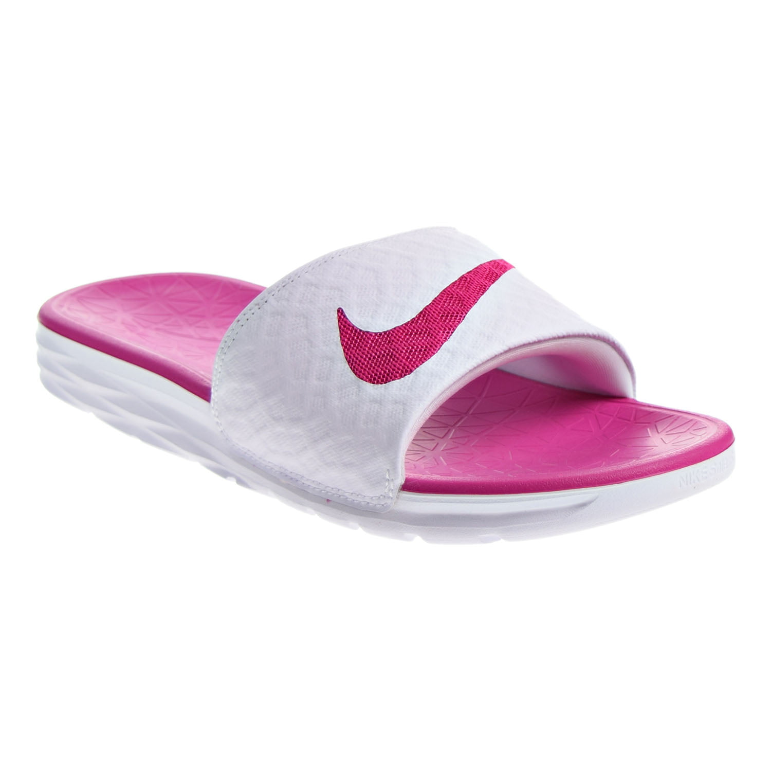 Afsky Klassifikation Bemyndigelse Nike Women's Benassi Solarsoft Sandals White/Fireberry 705475-160 -  Walmart.com