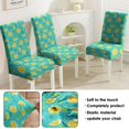 thumbnail image 5 of Dining Chair Covers Lemon Print Set of 4 Lovely Yellow Fruit Design Washable Polyester Stretch Slipcovers Removable Protector for Fresh Fresh Look, 5 of 7