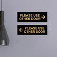 thumbnail image 2 of All Quality PLEASE USE OTHER DOOR Sign - (2 Pack) (Blue) Medium 3" x 8", 2 of 6