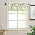 thumbnail image 2 of Summer Lemon Kitchen Valances for Windows 42x12 Inch Kitchen Curtains Valances Rod Pocket Watercolor Yellow Spring Floral Botanical Bathroom Window Valances for Window Treatment Decor, 2 of 6