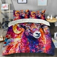 thumbnail image 2 of 3 Pieces Duvet Cover Set-Abstract 3D Bighorn Sheep- 3D Print Bedding 1 Duvet Cover 2 Pillowcases Natural Animals Comforter Set Soft Breathable for Boys Girls Children Duvet Set 9B53ANI7, 2 of 6