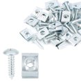 thumbnail image 1 of 20 Juegos 4.2x16mm Coche Clips U Clip Tornillo Surtido Tono Plata, 1 of 1