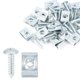 thumbnail image 1 of 20 Juegos 4.2x16mm Coche Clips U Clip Tornillo Surtido Tono Plata, 1 of 1