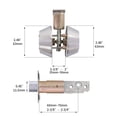 thumbnail image 5 of Rulart Cerradura de cerrojo de doble llave, con llave en ambos lados, cerrojo de cilindro ajustable de 2 vías (privacidad/paso), acero inoxidable satinado (plata, cilindro único) (plata, doble cara), 5 of 5