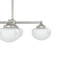 thumbnail image 4 of Hunter - Saddle Creek 7-light Brushed Nickel, Extra Large Chandelier, Dimmable, Schoolhouse Style, Linear Shaped, for Bedrooms, Dining, Living Rooms - 19492, 4 of 9
