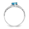 thumbnail image 5 of Auriga Fine Jewelry 14K White Gold CZ December Birthstone Claddagh Heart Ring Size 7 for Women, 5 of 6
