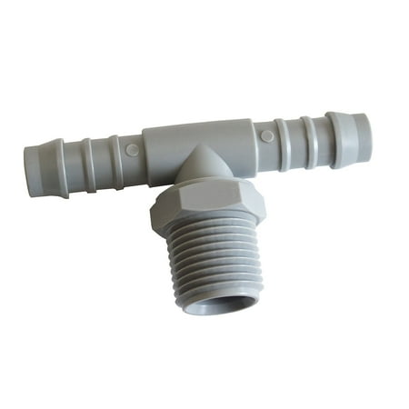 Tefen Fitting Male Branch Tee Hose Connector 3 8in ID x 3 8in NPT 10 Pack
