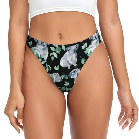Lafuoo Cartoon Koala Bear Pattern Women s Seamless Thong  Low Rise Underwear Panties Women s Clothing-X-Large