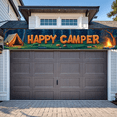 thumbnail image 2 of Forest Design Happy Camper Tent Banner Campfire Nature Scene for Outdoor Adventure Camping Event, 2 of 5