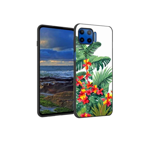 Compatible with Moto One 5G Phone Case, Tropical-7-3 Case Men Women, Flexible Silicone Shockproof Case for Moto One 5G
