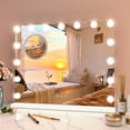 thumbnail image 2 of Large LED Vanity Mirror with 3 Color Lighting Modes – Tabletop Makeup Mirror for Bedroom, Bathroom & Dressing Room – Plug-in, 2 of 7