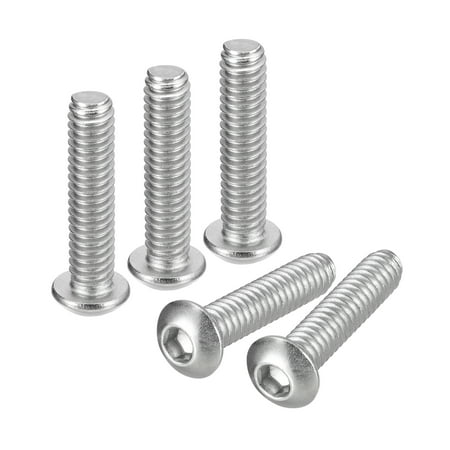

1/4-20x1-1/8 Button Head Socket Cap Screws 20 Pack 304 Stainless Steel Screws
