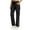 Black, variant on Women's Lightweight Cargo Pants Adjustable Waist Straight Leg Athletic Travel Hiking Casual Comfortable Outdoor XXL Size Khaki