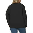 thumbnail image 2 of NISVIYA Winter Oversized Sweatshirts for Women Fall Trendy Basic V Neck Long Sleeves Pullover, 2 of 5