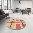 thumbnail image 4 of Ahgly Company Machine Washable Indoor Square Transitional Grapefruit Red Area Rugs, 6' Square, 4 of 7