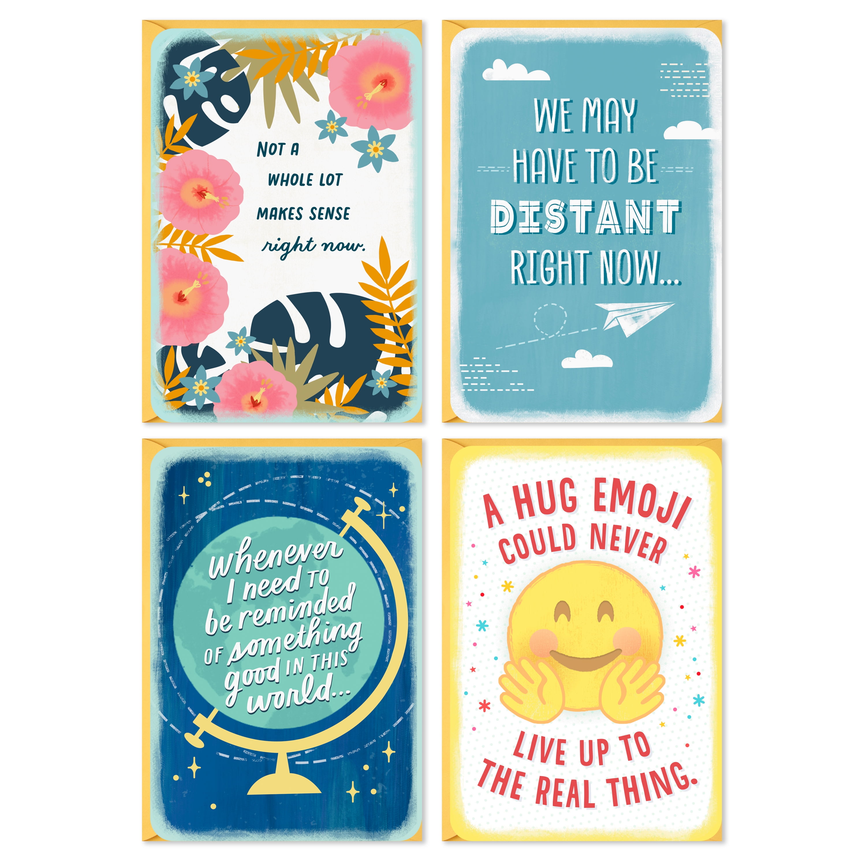 Hallmark Thinking of You Cards Assortment, Social Distance (4 Cards and