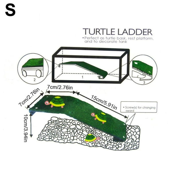 AUTCARIBLE Turtle Drying Platform Turtle Climbing Ladder Reptile
