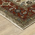 thumbnail image 6 of HomeRoots Ivory Red Green Grey Blue And Navy Oriental Power Loom Stain Resistant Area Rug, 6 of 10