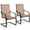Brown, variant on Spaco 2 Pieces C-Spring Motion Patio Dining Chairs with Breathable Fabric-Brown, Outdoor Stackable Dining Chairs for All Weather, Breathable Garden Outdoor Furniture for Backyard Deck