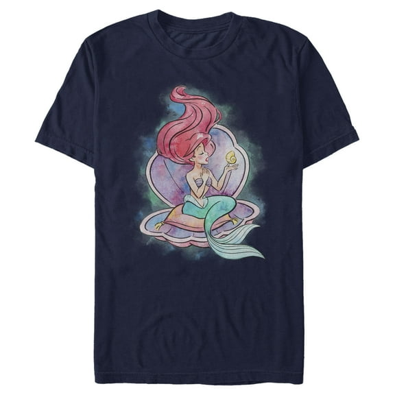 Men's The Little Mermaid Ariel Voice Watercolor Graphic T-Shirt