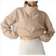 thumbnail image 1 of Chaqueta Corta de para Mujer con Dobladillo con Cordón Leche de Avena XL, 1 of 8