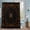 Black, variant on Dark Spiders Shower Curtain Set with Hooks, Vintage Brown Web Insects Damask Border Water Repellent Sturdy Shower Curtains for Bathroom Decoration, Machine Washable 72x84 Inch