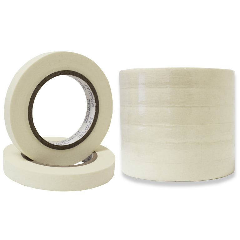 3/4x60 yds White Masking Tape 1 Roll General Purpose Beige Painter's Tape  for Painting, Labeling, Packaging, Craft, Art, Hobbies, Home, Office