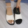 thumbnail image 7 of Tdoqot Womens Slides Sandals- Casual Beach Summer Comfortable Flat Sandals Beige Size 5.5, 7 of 7