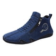 thumbnail image 1 of New Spring and Autumn Men's Leather Shoes Korean Fashion Zipper Short Boots Shoe, 1 of 5