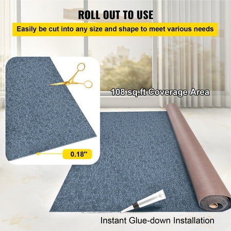 Outdoor Marine Carpet 6x29.5 ft, Anti-Slide Boat Rug, Waterproof Gray Deck Mat for Patio, Garage, RV, Heavy-Duty TPR Back