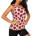 thumbnail image 2 of Fotbe Cartoon Ladybug Blusas Sin Mangas para Mujer – Estilo Casual, Corte Suelto, Slim-Fit, Cuello Redondo Deportivo, Tops de Verano para Gimnasio y Yoga-Large, 2 of 7