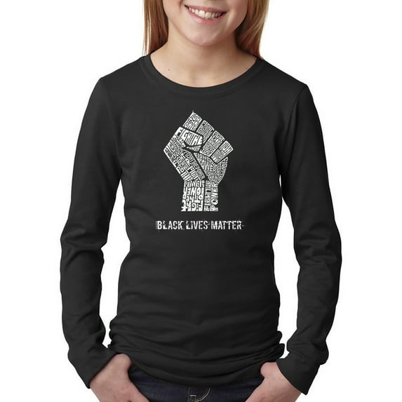 LA Pop Art Girl's Word Art Long Sleeve - Black Lives Matter