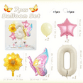 thumbnail image 2 of Colorful gradient butterfly polyester film balloons Sunflower butterfly balloons set for Birthday party celebration, 2 of 10