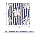 thumbnail image 3 of Outdoor Throw Pillow Covers 18\u201dx18\u201d, Decorative Pillow Covers for Patio Furniture, Modern Cushion Cases for Garden Couch Home Sofa Bed Office Chair, Pack of 2, Clemens Cabana Navy, 3 of 5