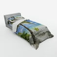 thumbnail image 3 of Ambesonne Tropical Bedding Set 4 Pcs, Palm Trees Coastline, Queen, Coconut and Blue, 3 of 3