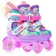 thumbnail image 1 of Patines con forma de unicornio arcoíris con forma de 4 piezas para niñas de 2 a 5 a 8 años, 1 of 8