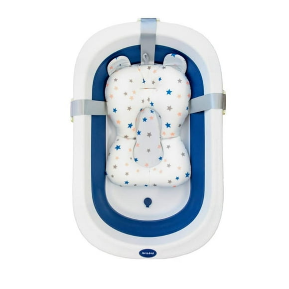 Bañera Plegable PAPU BABY Azul con Cojín para Bebés y Niños Pequeños