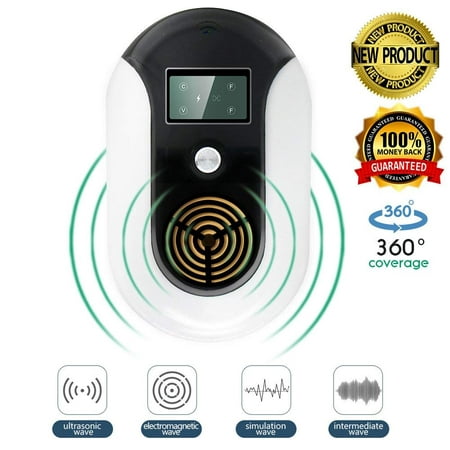 2018 MOST POWERFUL Ultrasonic Electromagnetic Pest Repeller WITH LED - Electronic Plug -In Pest Control Ultrasonic - Best Repellent for Cockroach, Rodents, Flies, Roaches, Ants, Mice,Spiders, (Best Way To Stop Roaches)