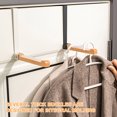 thumbnail image 6 of Harpi Hooks for Hanging, Storage and Organization, Solid Wood Door Behind The Hook Overnight Clothing Bag Cap No Storage Rack Wall-mounted Door-back Type Free Punching Hanger 2pcs, 6 of 6
