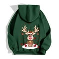 thumbnail image 4 of Ladies Christmas Printed Zipper Long Sleeve Hoodie with Drawstring and Pocket for Casual Wear, 4 of 8