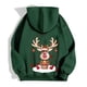 thumbnail image 4 of WILLBEST Sudadera de Mujer con Estampado Navideño, Cremallera, Manga Larga, Bolsillo, Cordón Ajustable y Capucha Informal 2177 XX-Grande, 4 of 8