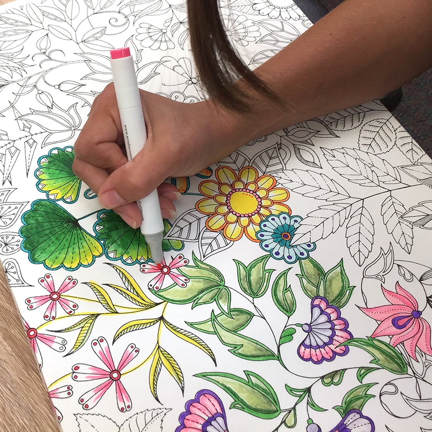 Johanna Basford Secret Garden Coloring Canvas Floral Landscape Size 12 X 24 X 0 75 By Art Alternatives Usa Walmart Com Walmart Com,Drawing Plastic Pollution Poster On Say No To Plastic