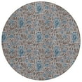 thumbnail image 2 of Addison Rugs Chantille Indoor/Outdoor Transitional Floral Mocha Washable Round Rug, 8' x 8', 2 of 6