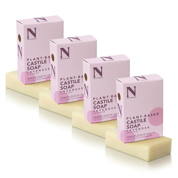 Dr. Natural Castile Bar Soap, Soap Bars, Lavender, 5 oz, 4 pk