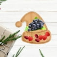thumbnail image 4 of Christmas Tree Wooden Tray Cartoon Hat Elk Shape Rustic Farmhouse Decor Multi-functional Snack Jewelry Fruit Serving Plate Storage Holder, 4 of 10