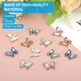 thumbnail image 4 of Uxcell 12Pcs Gold Plated Butterfly Pendants Two Hole Charm with Open Ring, Mix Colors, 4 of 6
