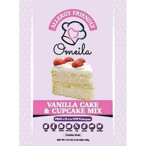 Allergy Friendly Vanilla Cake Mix - Free of Eggs, Nuts, Sesame, Soy, Cholesterol