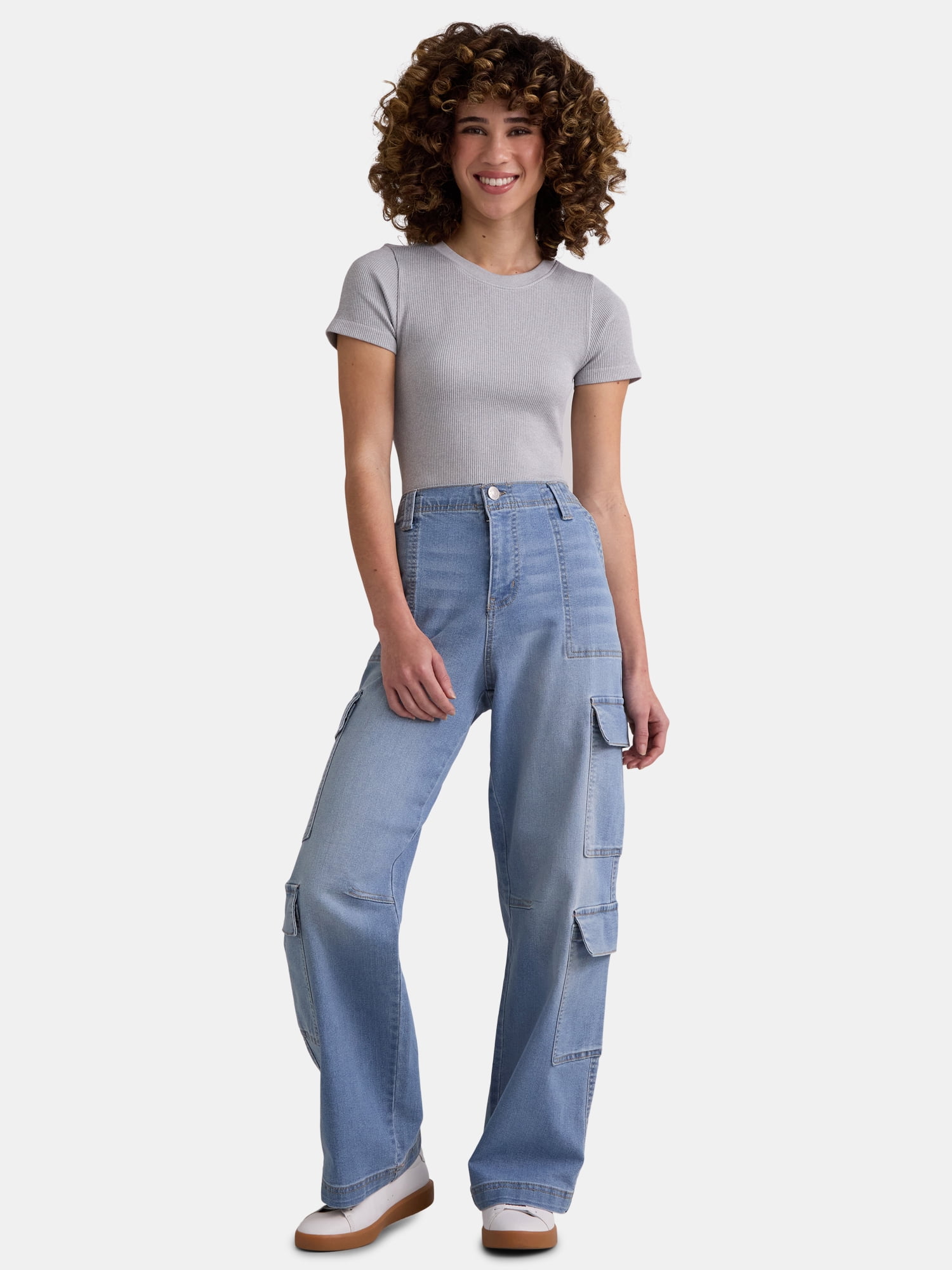 Madden NYC Women’s Skater Cargo Jeans, 29" Inseam, Sizes XXS-XXL